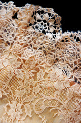 1990s Pale Peach Lace & Knit Valentino