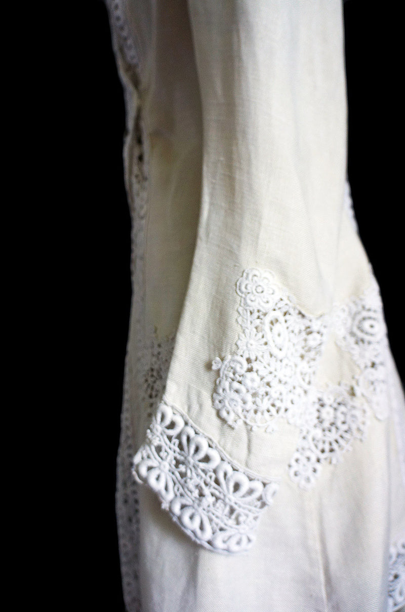 Edwardian Linen & Lace Walking Suit