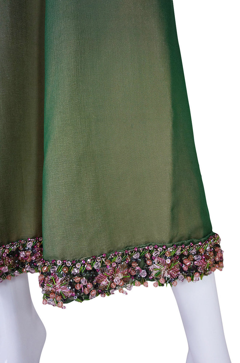 1960s Pierre Balmain Haute Couture Beaded Silk Dress