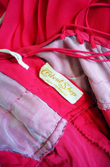 1950s John Wanamakers Red Silk Gown