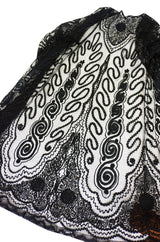 Edwardian Embroidered Black Net Coat