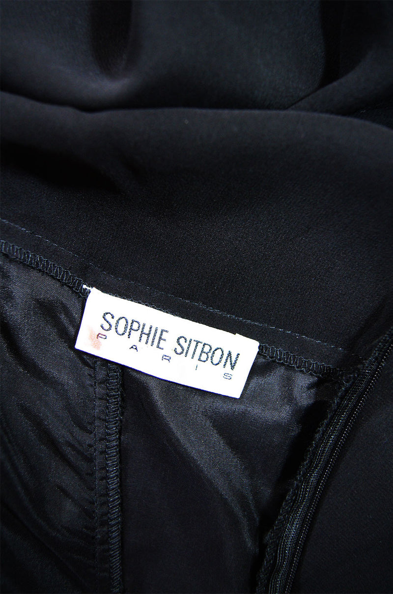 1980s Sophie Sitbon Silk Chiffon Dress