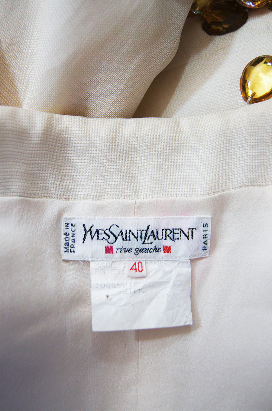 1990 Beaded Yves Saint Laurent Jacket – Shrimpton Couture