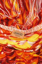 1990s Missoni One Shoulder Fringe Dress