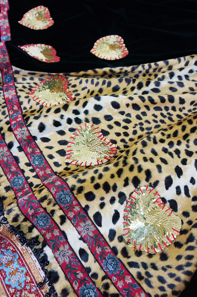 1980s Leopard & Velvet Moschino Couture Coat
