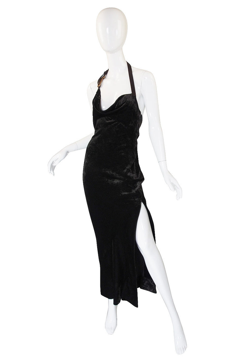1990s Galliano for Christian Dior Velvet Gown