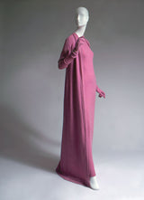 c1973 Halston Red 100% Cashmere Evening Dress