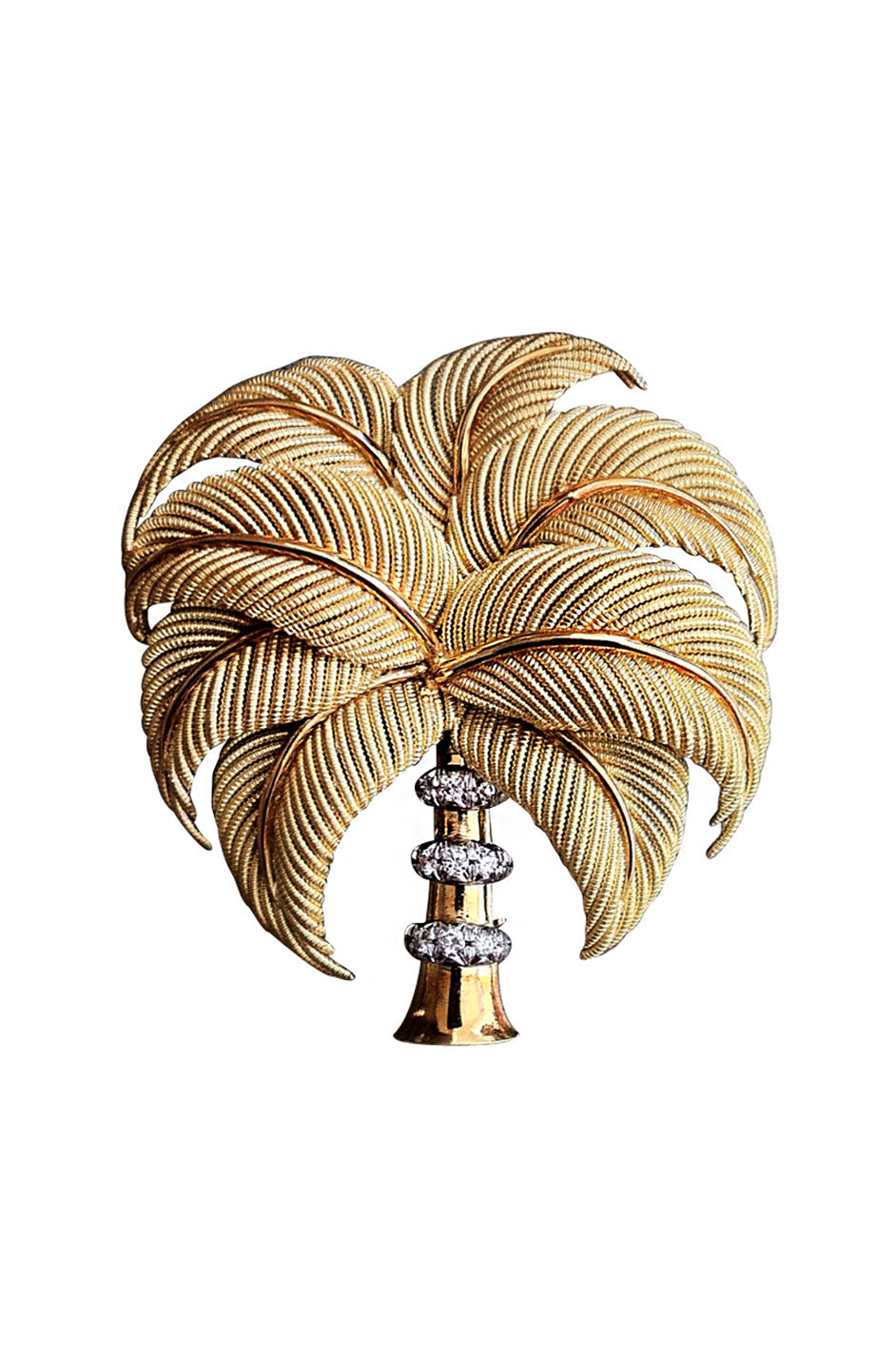 TIFFANY & CO. Diamond Gold Palm Tree Brooch – Shrimpton Couture