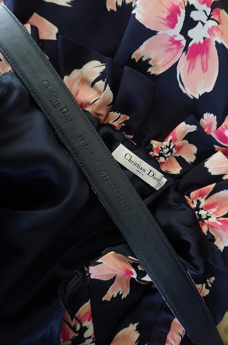 Resort 2009 Christian Dior Off Shoulder Floral Print Dress