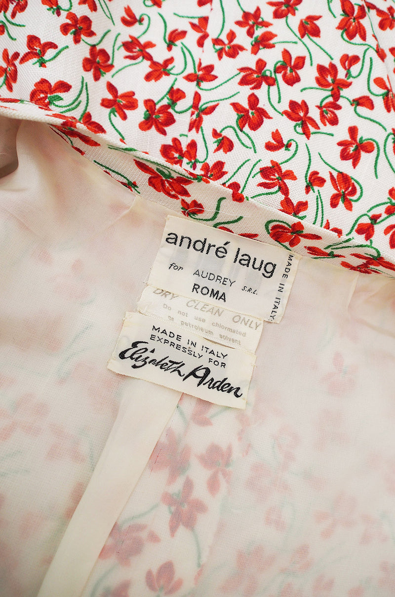 1960s Andre Laug Floral Dress or Coat