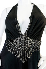 Museum Held 1971 John Kloss Beaded "Black Swan" Dress