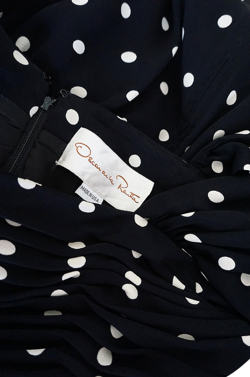 1980s Oscar de la Renta Dot Dress
