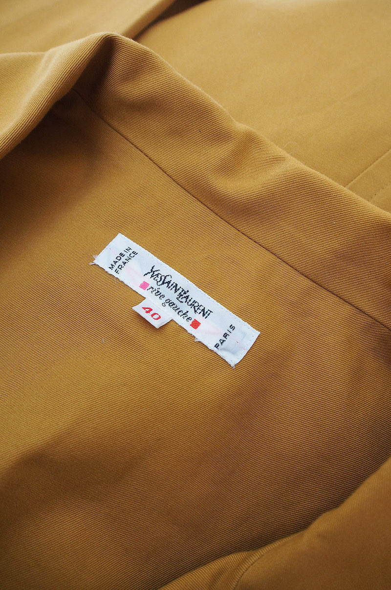 1980s Yves Saint Laurent Safari Tunic Dress