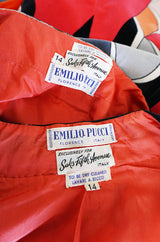 1960s Beautiful Velvet Coral Pucci Jacket & Skirt