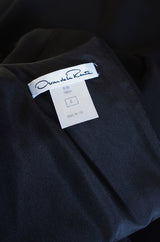 1990s Trained Oscar de la Renta Black Gown