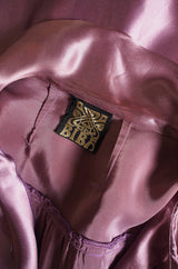 1960s Biba Satin Top with Sequin Detail