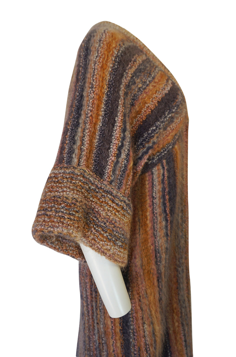 c.1976 Kay Cosserat Wool, Mohair & Silk Kimono Inspired Coat