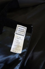 1990s Herve Leger Black Velvet and Silk Bandage Dress