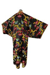 Spectacular Vintage Oversized Kimono Coat Made From an Incredible Antique Floral Silk Brocade