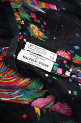 1970s Semi Transparent Printed Chiffon Malcolm Starr