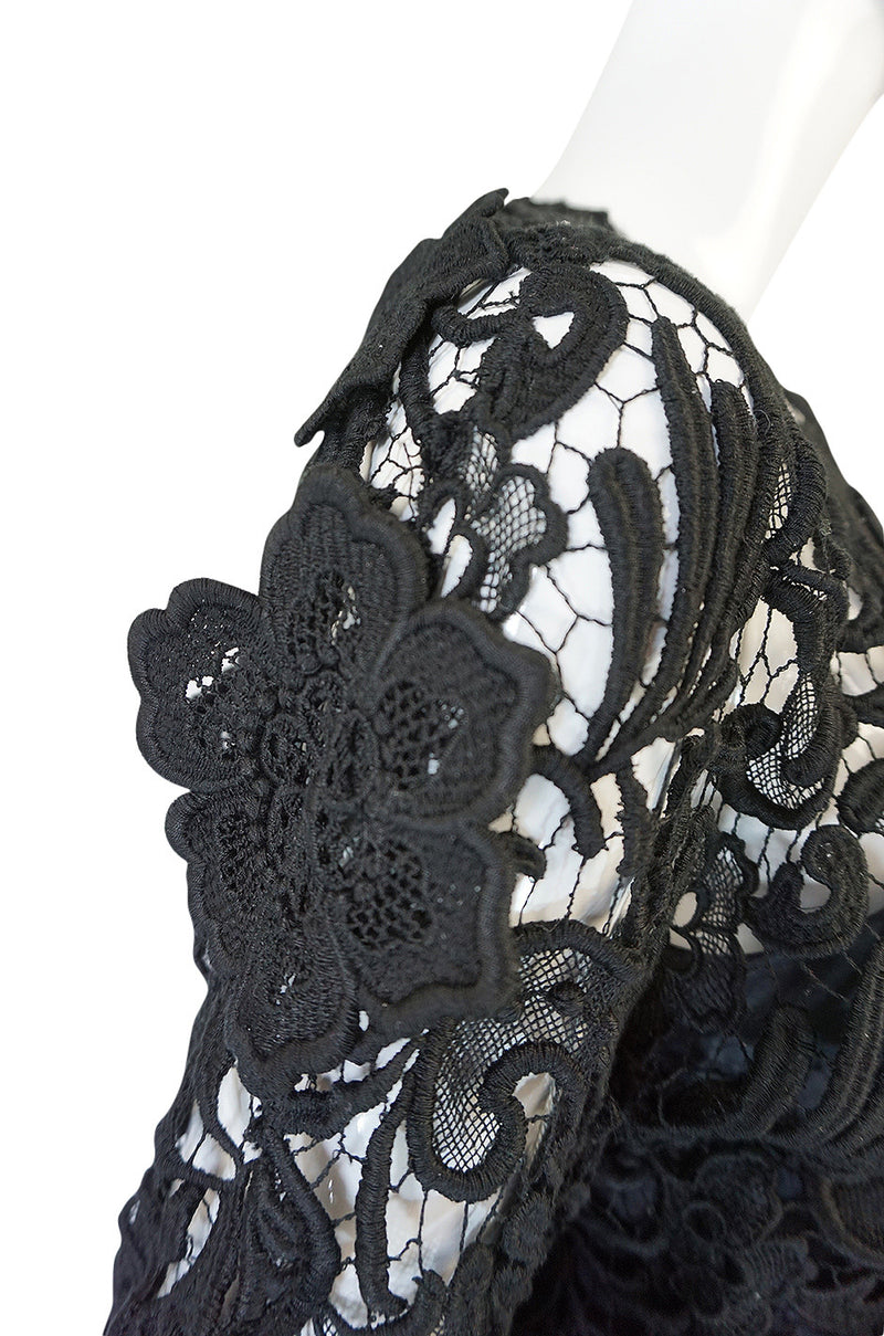 F/W 2008 Prada Runway Wait Listed Black Lace Dress