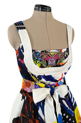 Look 45 Spring 2008 Christian Lacroix Silk Organza Dress w Crystal Detailing & Exuberant Print