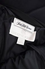 1980s Carolyne Roehm Black Silk Gown