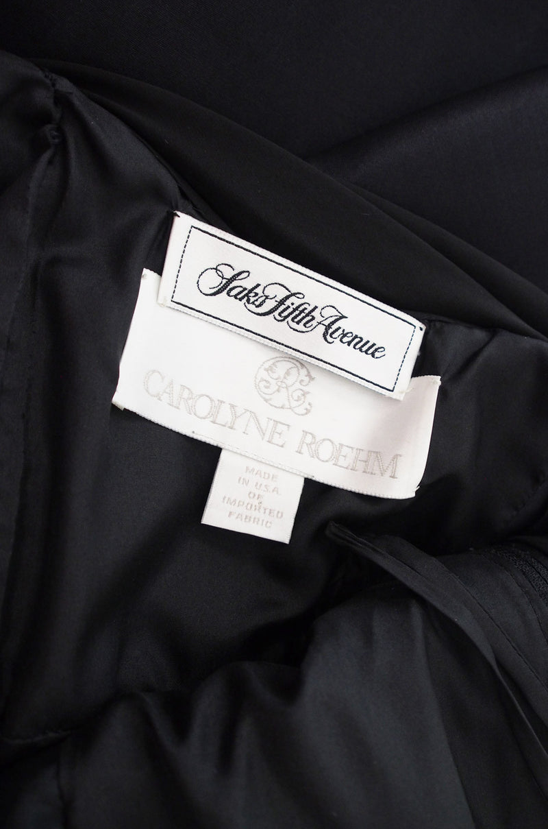 1980s Carolyne Roehm Black Silk Gown – Shrimpton Couture