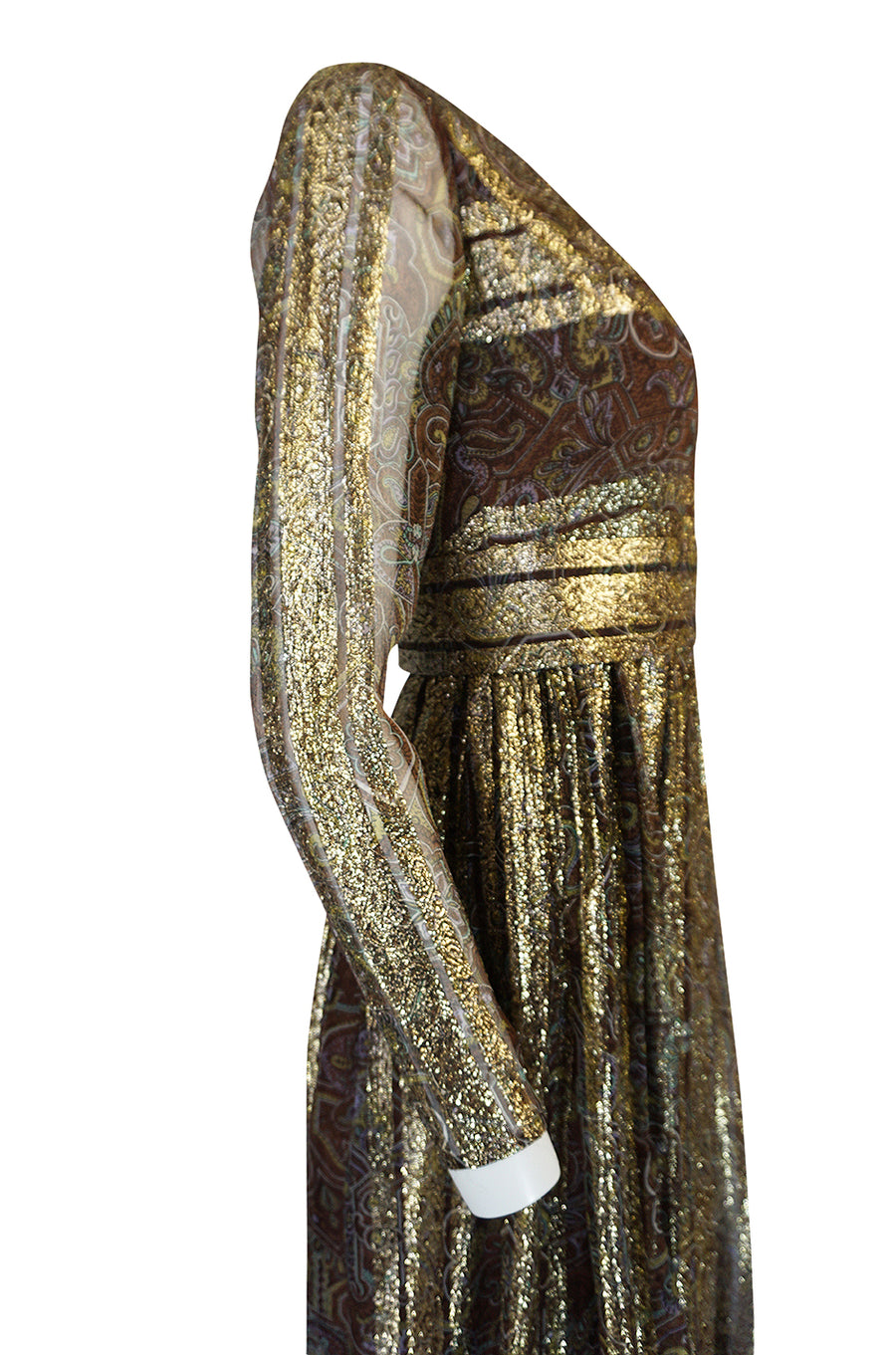 c1968 Christian Dior Demi-Couture Gold & Printed Silk Dress – Shrimpton  Couture