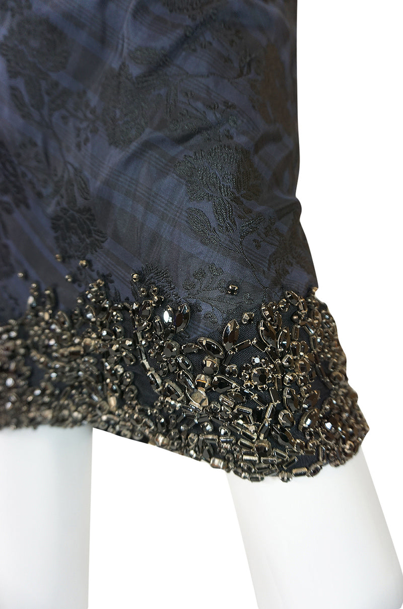 Recent Giambattista Valli Fine SIlk Dress w Crystal Detailed Hem