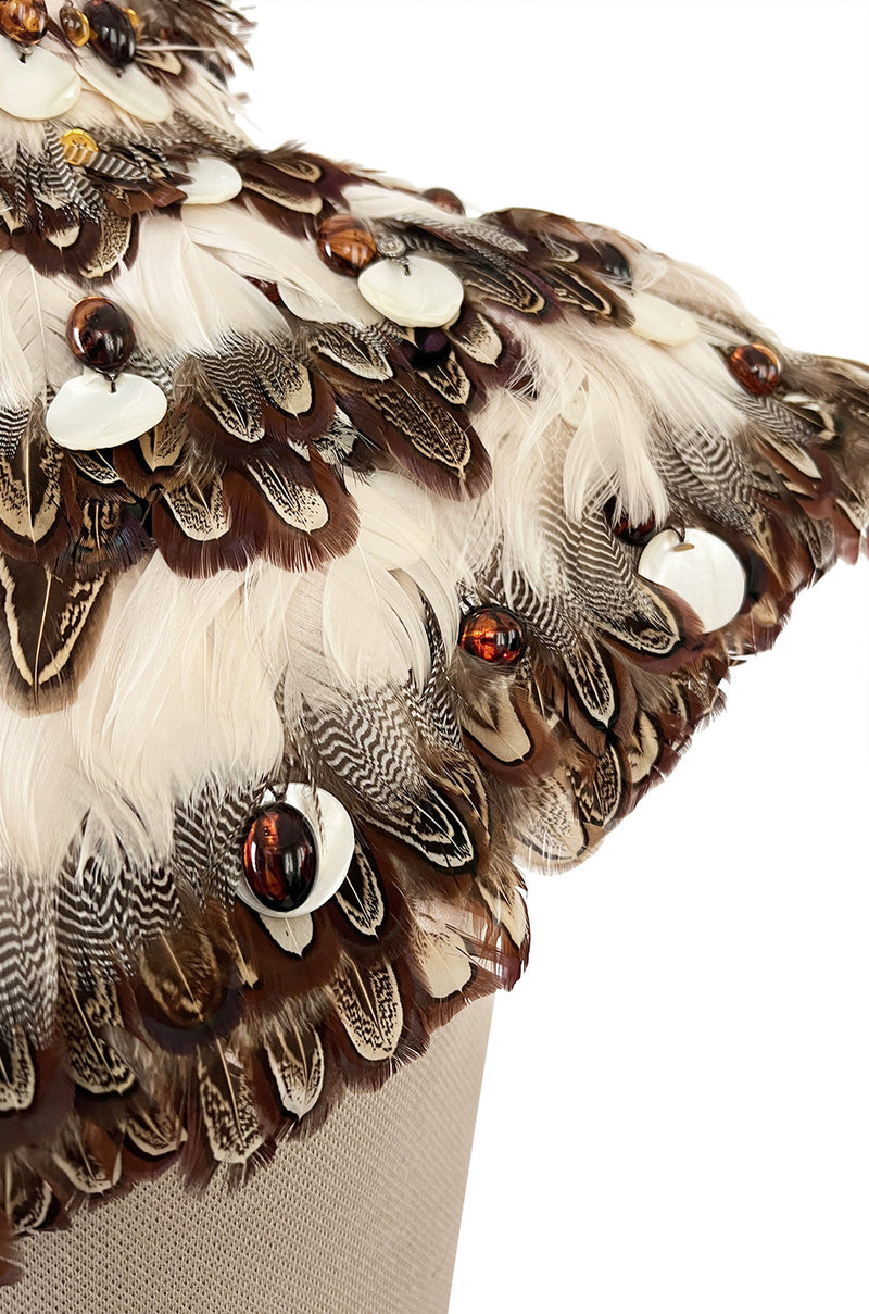 Important Fall 2004 Alexander McQueen 'Pantheon Ad Lecum' Runway Feather & Bead Collar