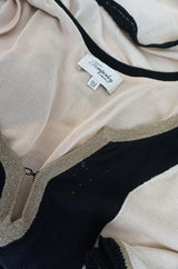 Early 2000s Alice Temperly Silk Knit Plunging Dress