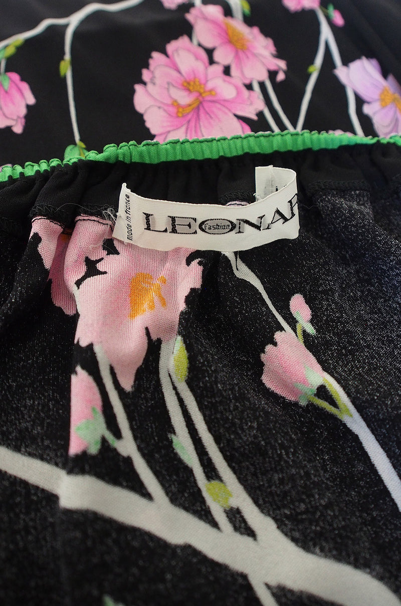1970s Incredible Silk Jersey Leonard Maxi Dress