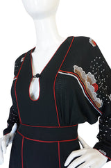 1970-74 Janice Wainwright Extensively Embroidered Caftan Dress