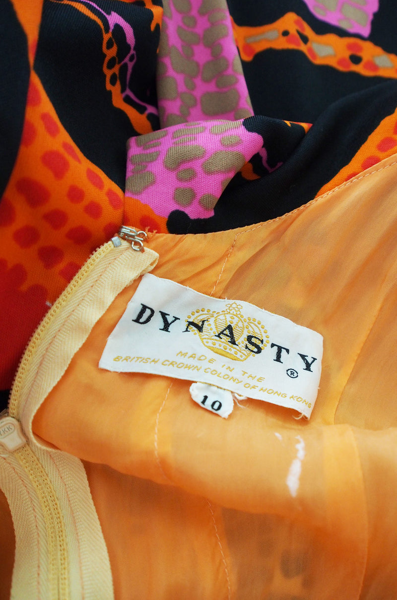 1970s Print Dynasty Jersey Jumpsuit