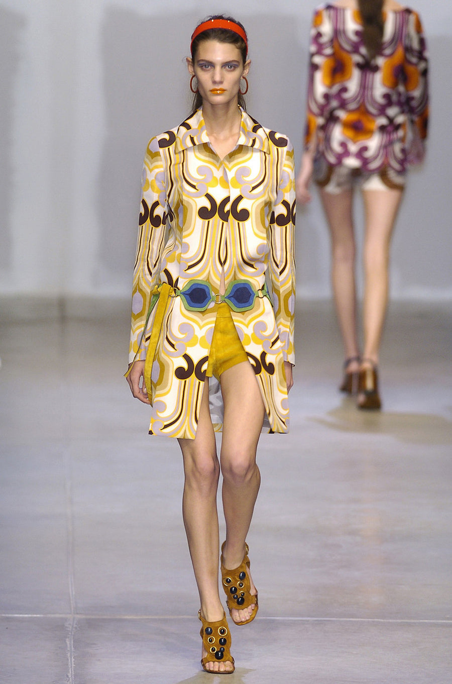 Miu Miu 2005SS コート S/S 2005 Miu Miu Runway Geometric Print Silk