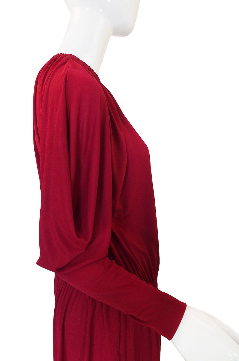 1970s Numbered Christian Dior Off Shoulder Dress