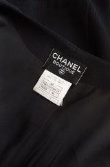 1996A Runway Chanel Coat Dress w Cabochon Buttons