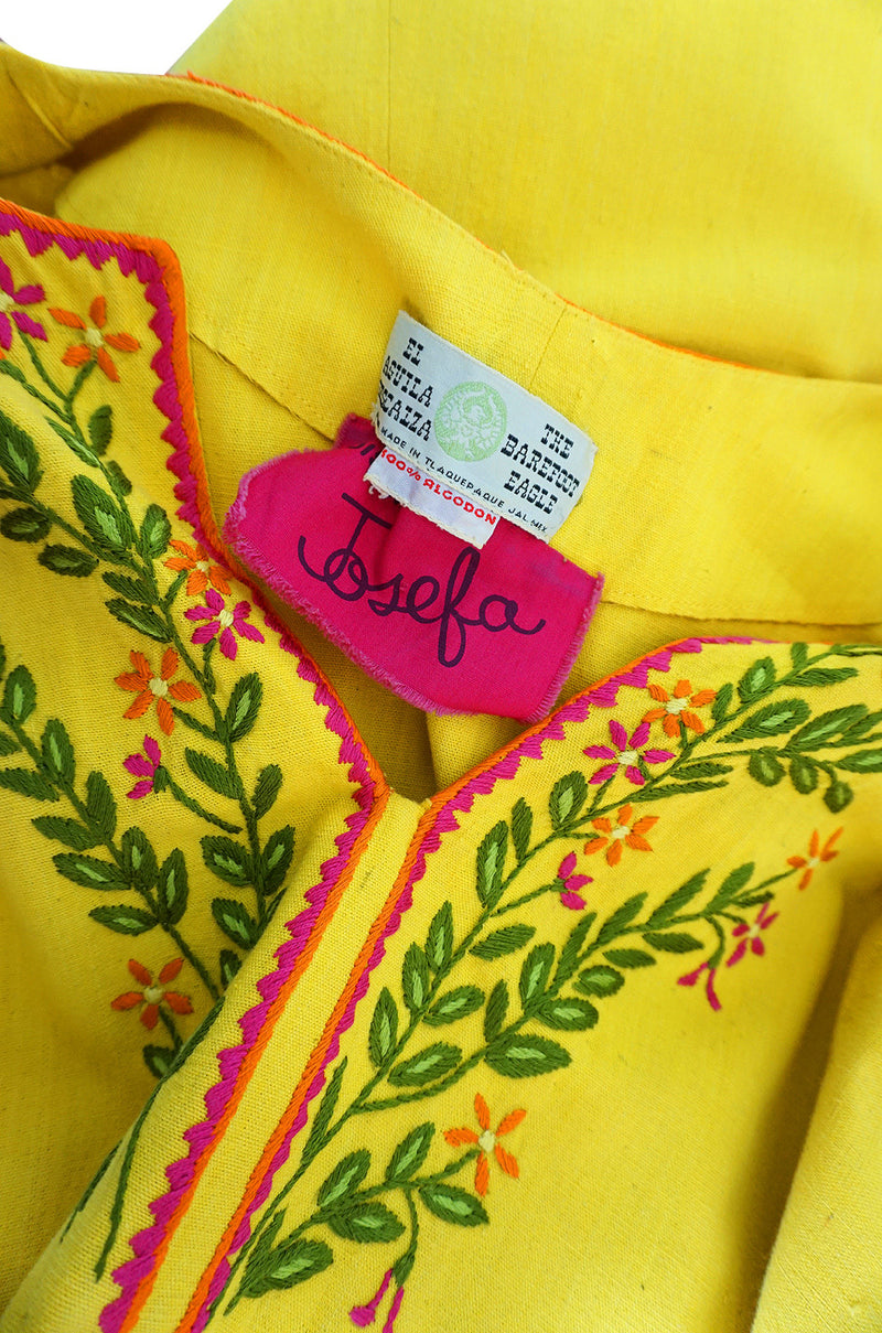 1960s Cotton Embroidered Josefa Caftan