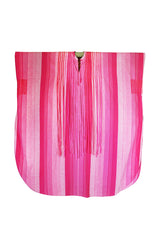 1960s Josefa Mexico Pink Cotton and Ribbon Caftan