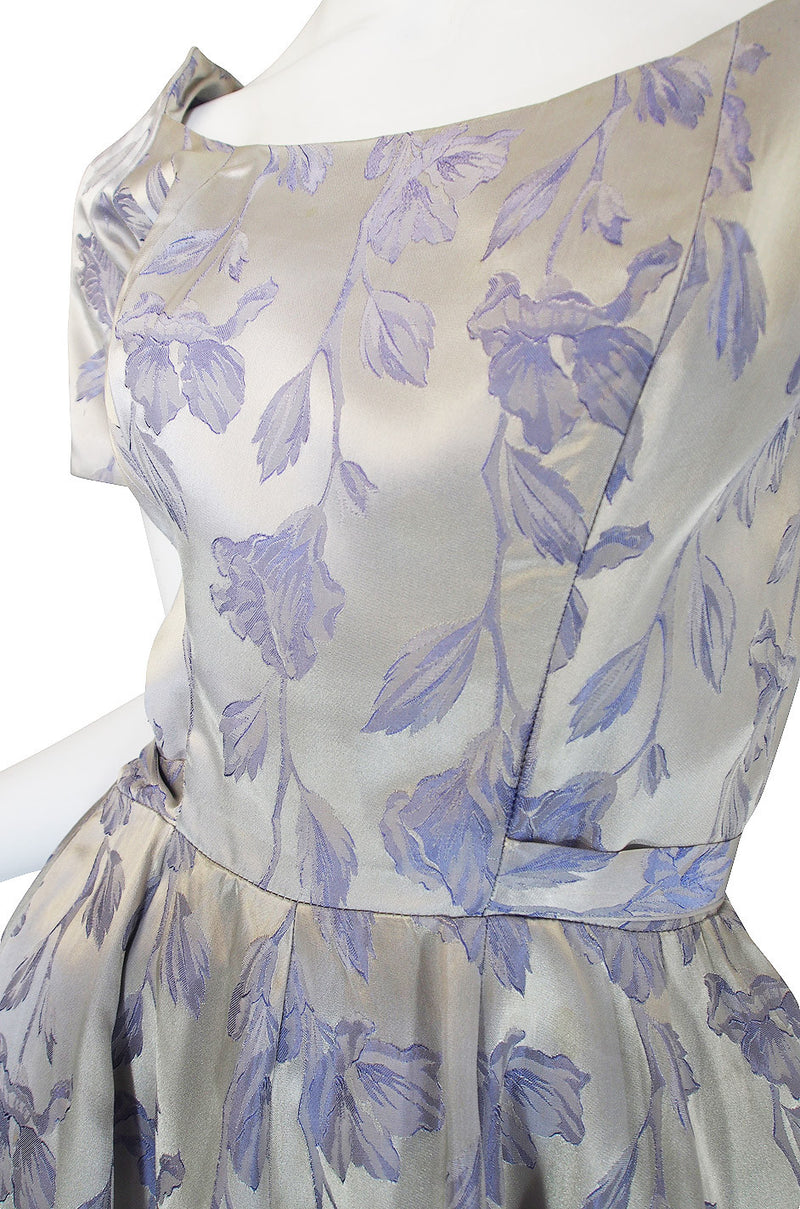 1950s Silvered Lavender Suzy Perette Dress