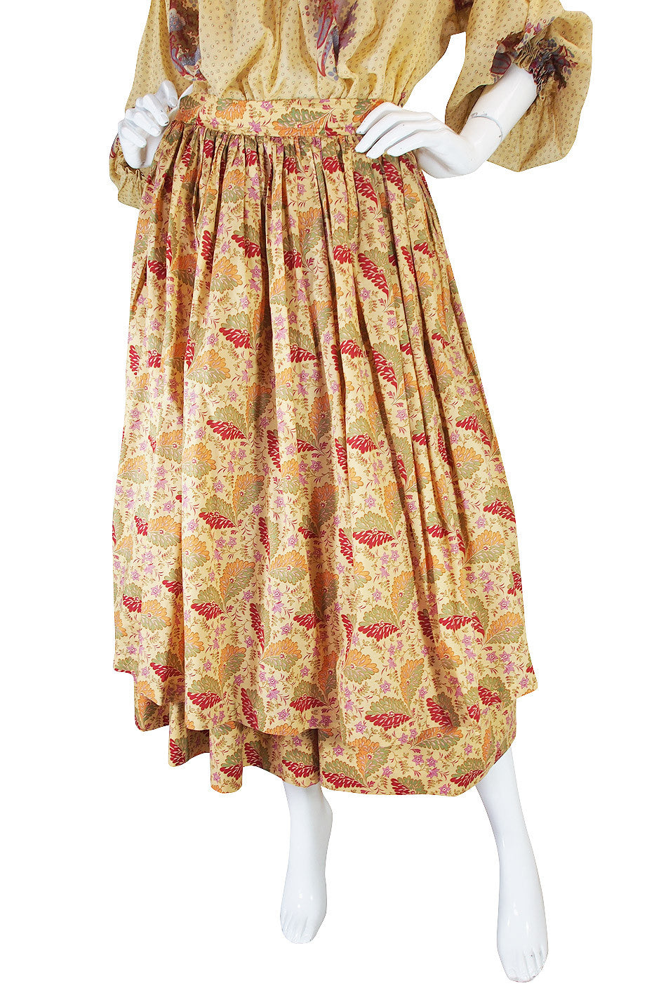 Lanvin 1970s Haute Couture Skirt & Cape