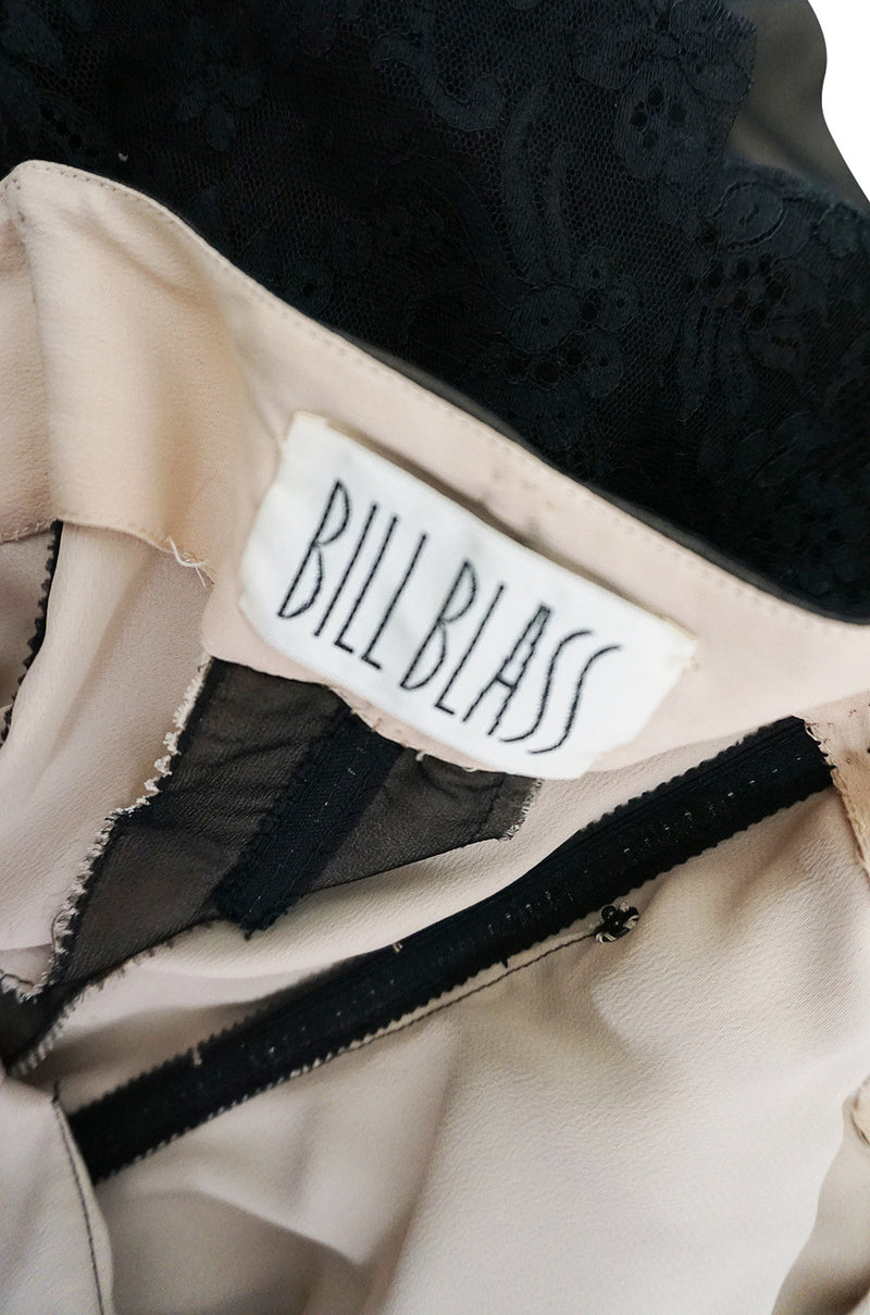 1960s Baby Doll Bill Blass Lace & Silk Dress Set
