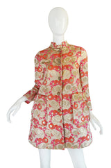 1960s Pink Metallic Pat Sandler Dress & Coat