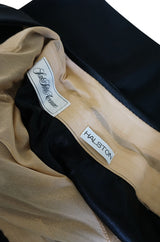 Documented Spring 1983 Halston Black One Shoulder Wrap Dress