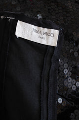 1970s Nina Ricci Couture Sequin Corset Top or Micro Mini