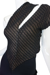 Important 1988-89 Azzedine Alaia Black One Shoulder Dress
