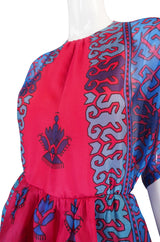 1970s Numbered Silk Gazar Lanvin Caftan Dress