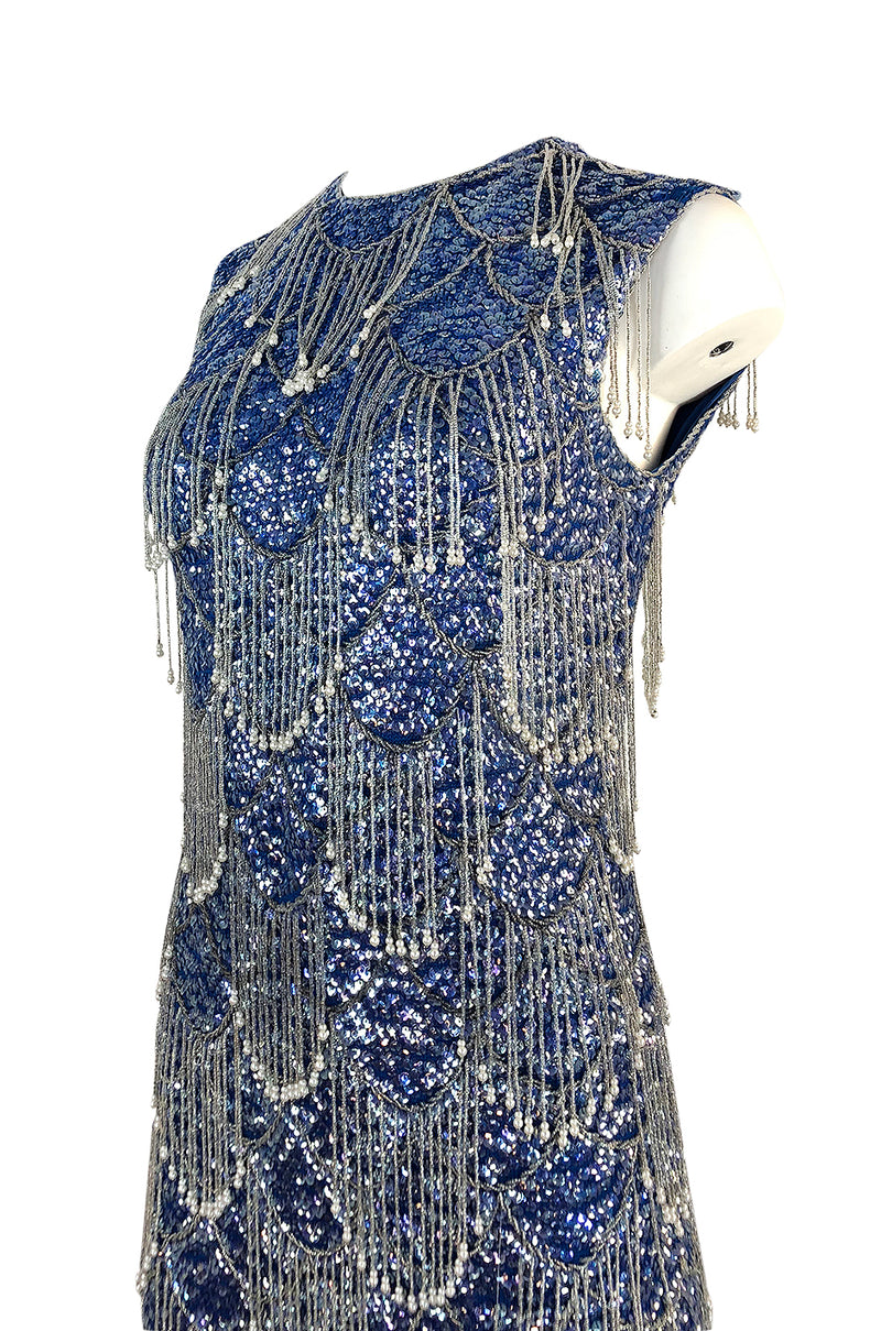 1950s Sorelle Fontana Alta Moda Couture Sequin, Bead  & Pearl Dress