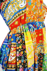 Museum Held 1960s Beene Bazaar Patchwork Dress
